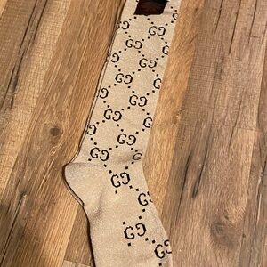 Gucci Tan GG Patterned Women’s Socks COMES WITH BOX